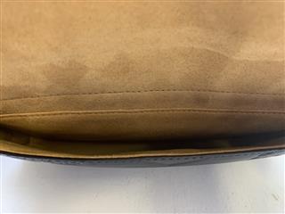 MCM Aren Messenger Bag in Black Maxi Monogram Nappa Leather